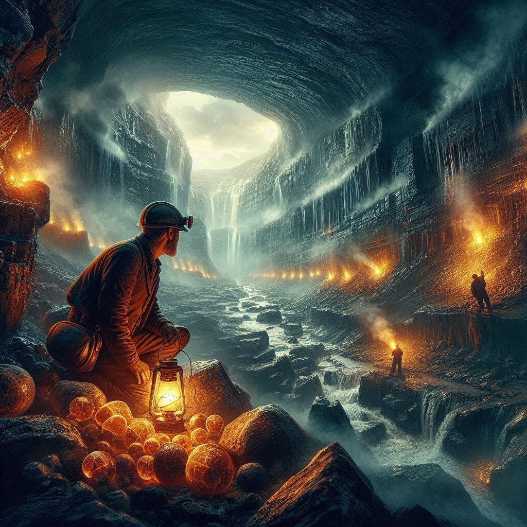 New pit opening near Mallyan Spout, 1906