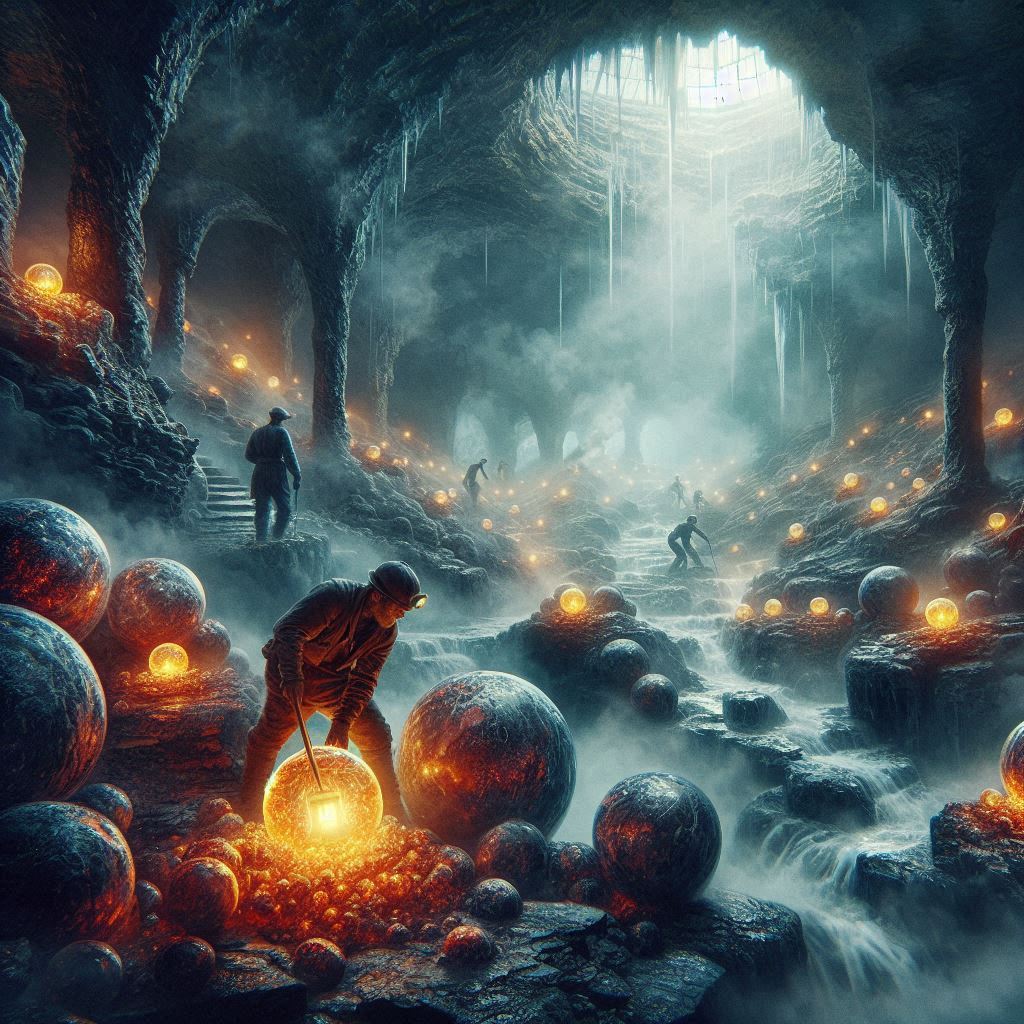 Orb polishing in the Grand Chasm, 1974