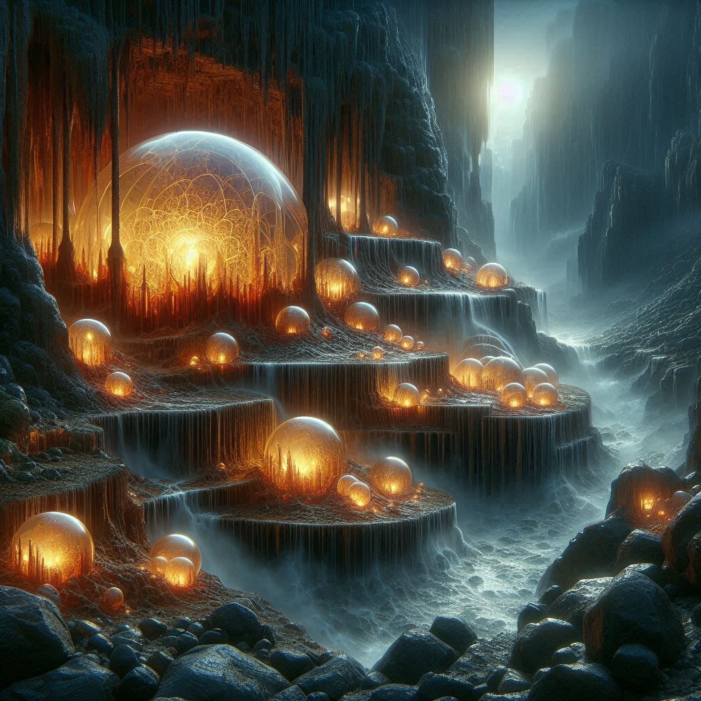 The Cathedral Stones, a sacred arrangement containing 'Fat Alan', the largest tea crystal ever discovered